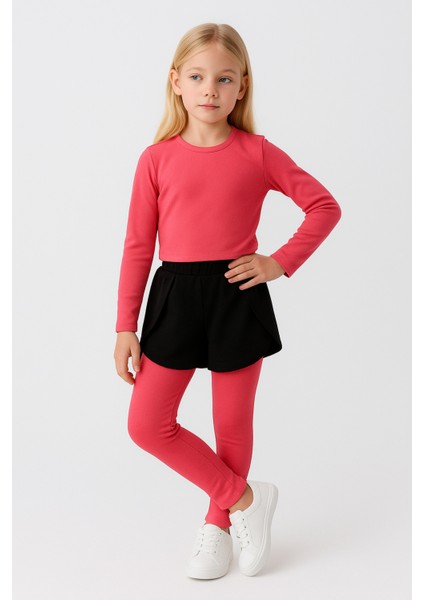 Şort Detaylı Kız Çocuk Spor Takım