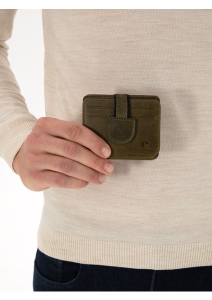 Erkek Haki %100 Deri Cüzdan 50316876-VR027