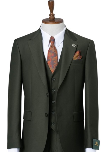 Erkek Takım Elbise, Mono Yaka, Blazer, Slımfıt, Haki Yeşil indirimleri