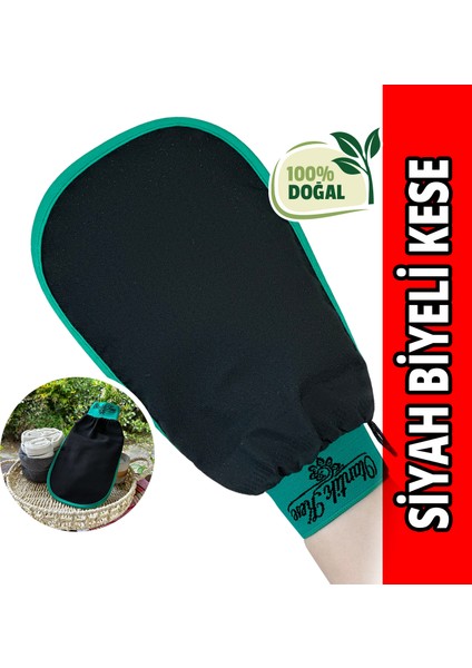 Banyo Kesesi, Hamam Kesesi, Duş Kesesi, Vücut Kesesi, Biyeli Siyah Sert Banyo Kesesi