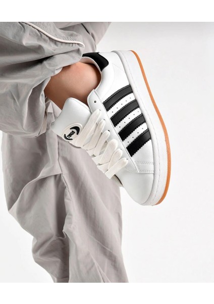 Unisex Klasik Bağcıklı Ortopedik Spor Sneaker Ayakkabı-Beyaz-Siyah modelleri