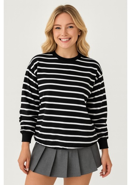 Çizgili Siyah Sweatshirt fiyatları