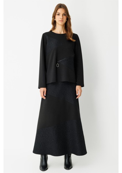 Patchli Etekli Takım Siyah modelleri