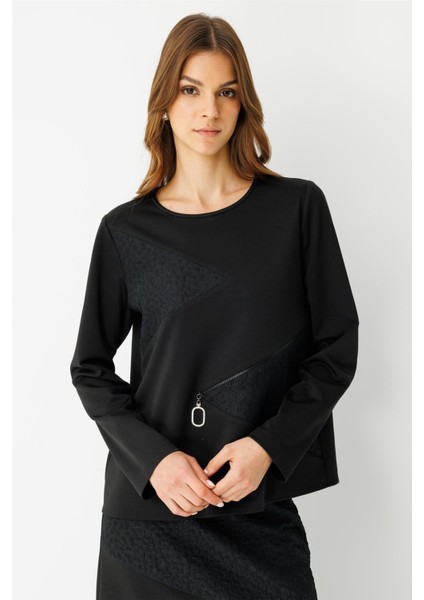 Patchli Etekli Takım Siyah fırsatları