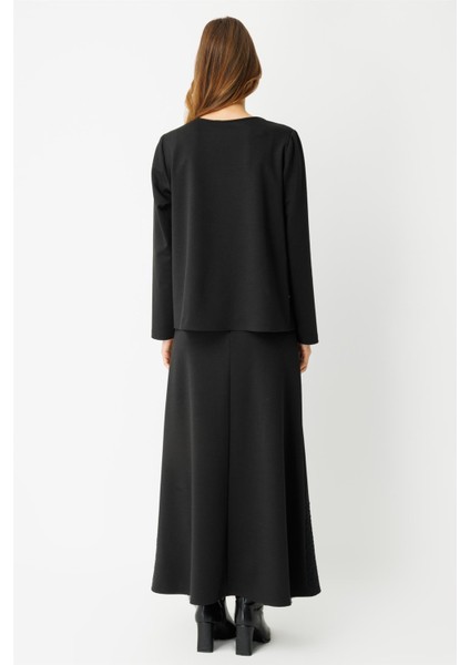 Patchli Etekli Takım Siyah indirimleri