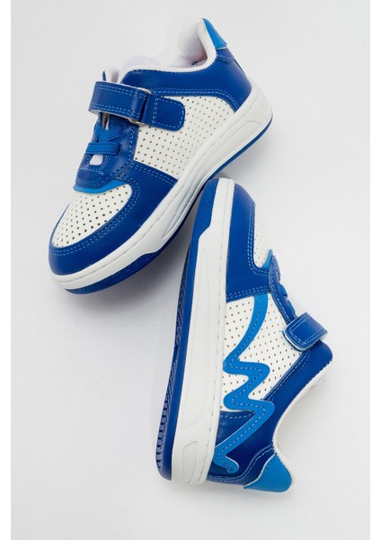 Erkek Çocuk Saks Mavi Sneaker Ayakkabı