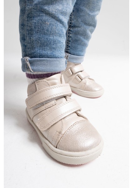 Kız Çocuk Gümüş Hakiki Deri Anatomik Günlük Bot