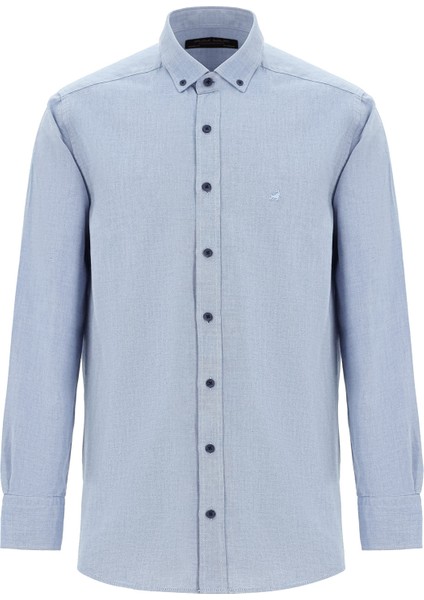 Uzun Kol Klasik Çizgili Pamuk Gömlek fırsatları