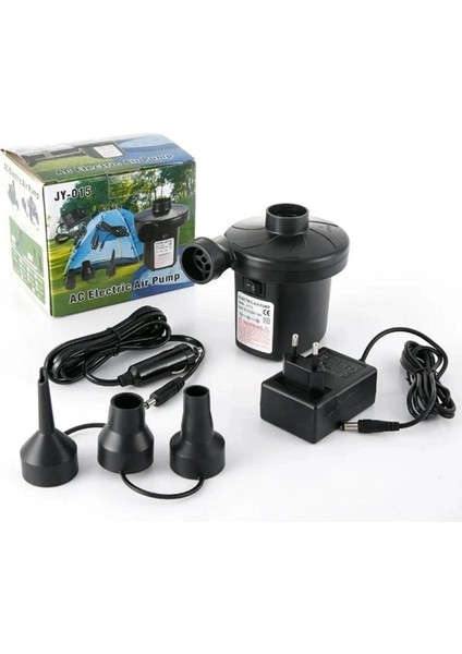 220V Elektrikli ve Çakmak Girişli Hava Pompası -Şişme Yatak Bot Simit Şişme Koltuk Deniz Yatağı Pompa