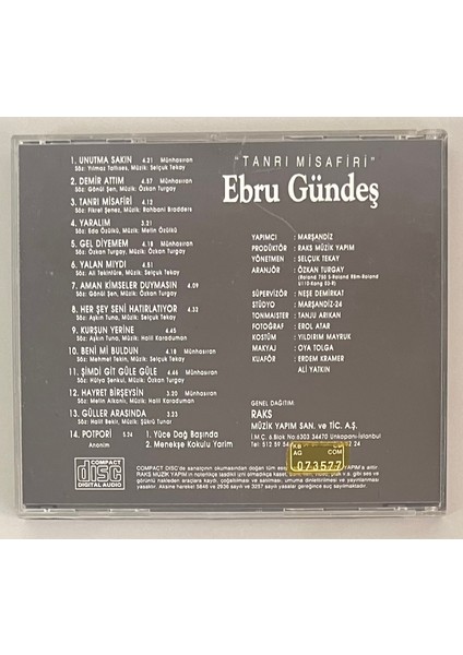 Ebru Gündeş Tanrı Misafiri CD (Orijinal 2010 Dönem Baskı Cd) fiyatları