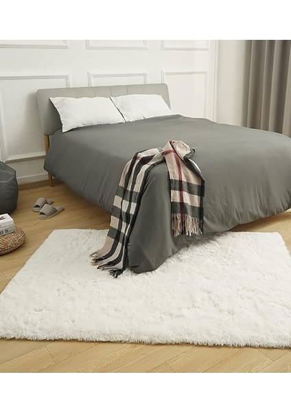 Krem Post Peluş Yumuşak Yıkanabilir Kaymaz Dot Taban Antibakteriyel Salon Koridor Çocuk Halısı indirimleri