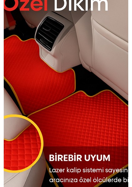Citroen C4 Picasso 2013-2022 Aracınıza Özel Eva Paspas Kırmızı Sarı | Kaymaz ve Yıkanabilir Taraftar Oto Paspas indirimleri