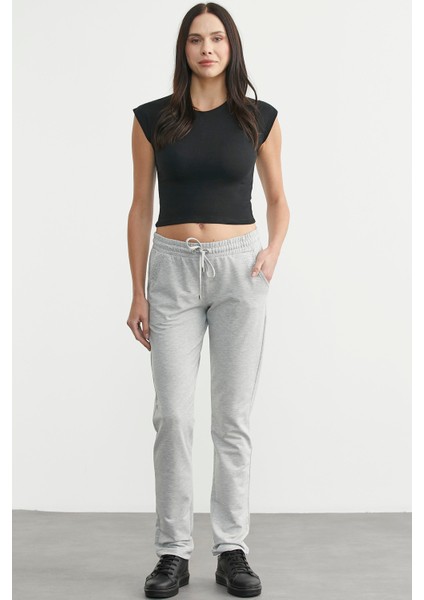 Taş Detaylı Cepli Eşofman Altı - Gri fiyatları