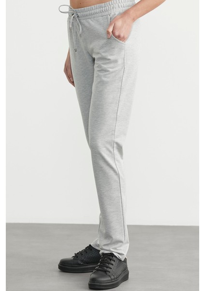 Taş Detaylı Cepli Eşofman Altı - Gri fırsatları