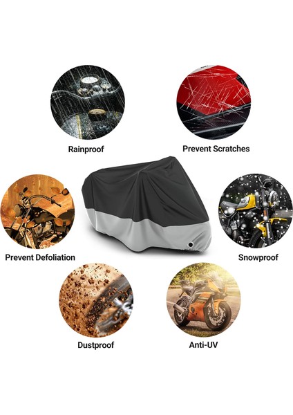 Honda Cbr 650 F Reflektörlü Siyah-Gri Branda,motosiklet Brandası,motor Branda Motor Örtüsü (Güvenlik Kilidi ve Bağlantı Tokalı) indirimleri