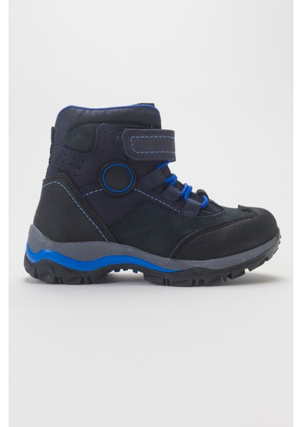 Erkek Çocuk Lacivert Hakiki Deri Trekking Çocuk Bot
