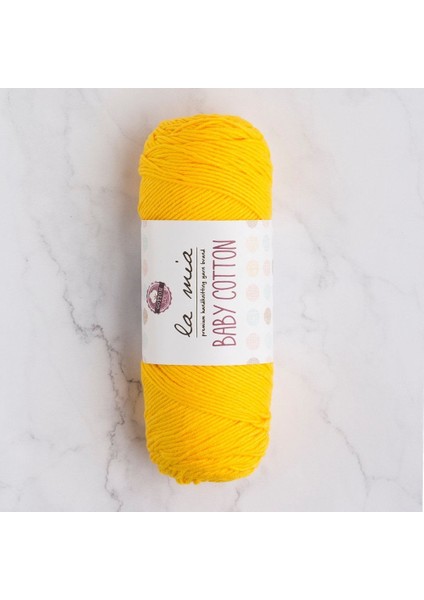La Mia Baby Cotton Hardal Sarısı El Örgü Ipi - L003 - 33632