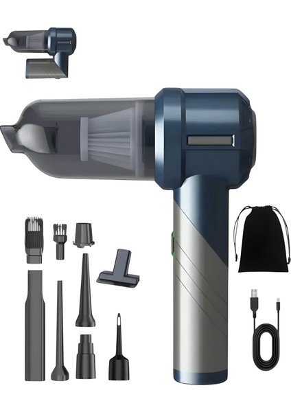 16000Pa Güçlü Kablosuz Araç Süpürgesi | Şarjlı Araba Süpürgesi 6000mAh Portatif El Süpürgesi