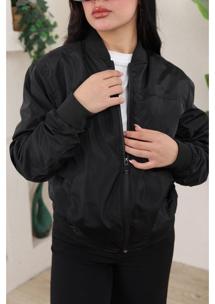 Kadın Tam Kalıp Bomber Ceket