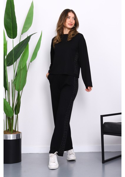 Siyah Yanları Taş Detaylı Modal Takım fiyatları