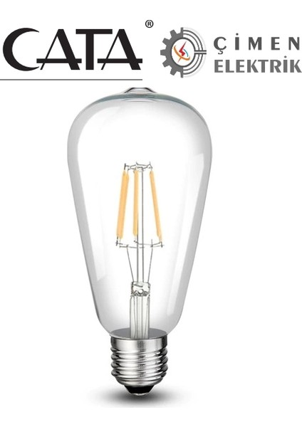 Buğz Cata Ct 4353 8W Rustik LED Ampul 3200K Günışığı E27 Duy