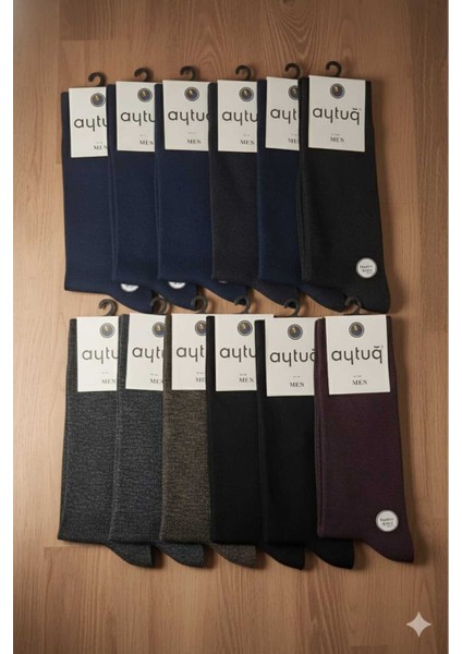 Modal Erkek Soket Çorabı , Asorti 12'li Kutu