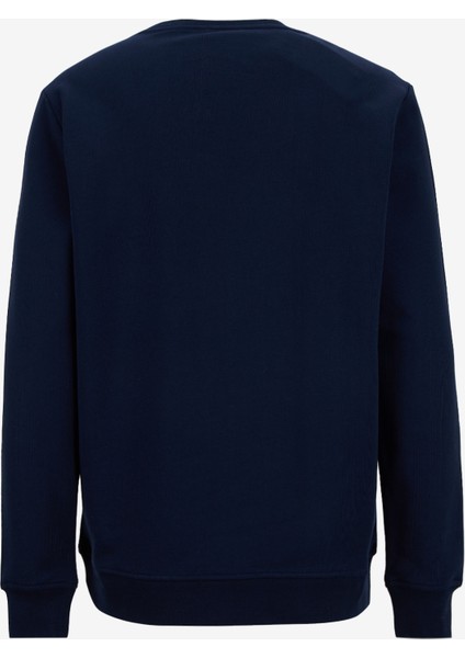 Bisiklet Yaka Nakışlı Lacivert Erkek Sweatshırt J5WM-SWT7571 fiyatları