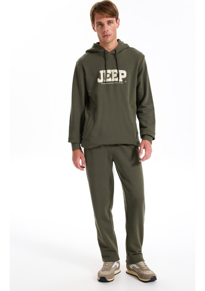 Kapüşon Yaka Baskılı Haki Erkek Sweatshırt J5WM-SWT7294 modelleri
