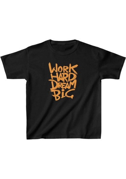 Unisex Çocuk Baskılı T-Shirt - Siyah