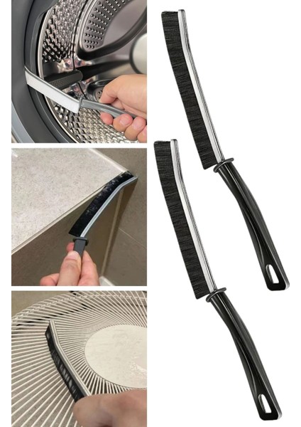 BUFFER® 2li Çok Amaçlı Multi Ince Temizlik Fırçası Derz Arası Banyo Mutfak Lavabo Detay Temizleme Fırçası