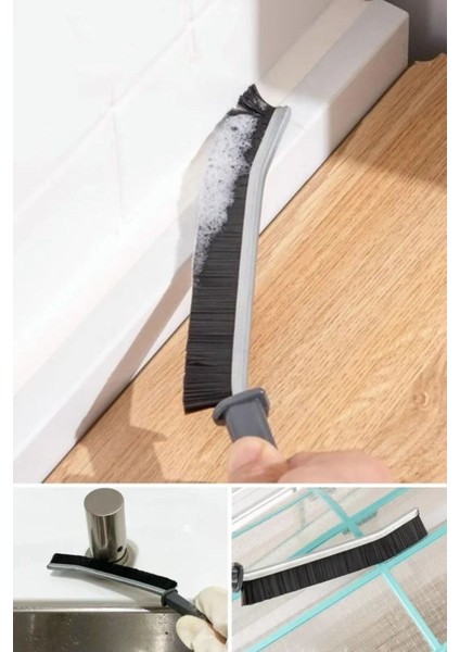 BUFFER® 2li Çok Amaçlı Multi Ince Temizlik Fırçası Derz Arası Banyo Mutfak Lavabo Detay Temizleme Fırçası