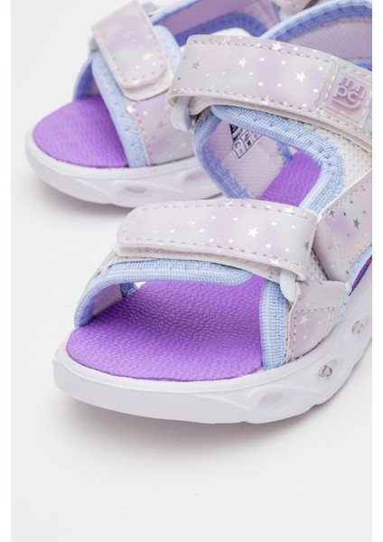 Kız Çocuk Mavi Işıklı Anatomik Hafif Günlük Sandalet