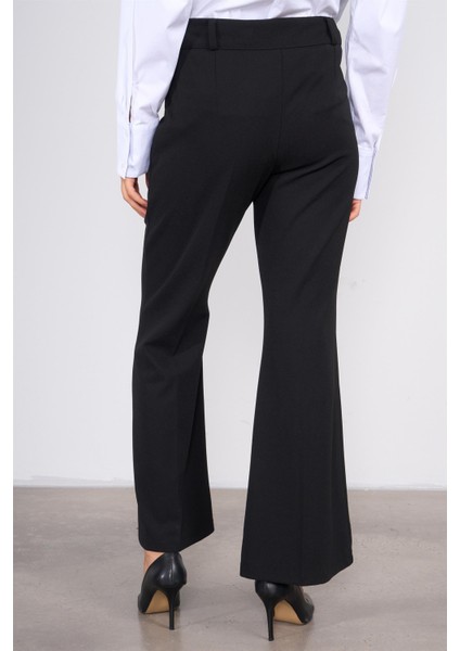 221-1 Siyah Kadın Kemerli Pantolon fırsatları