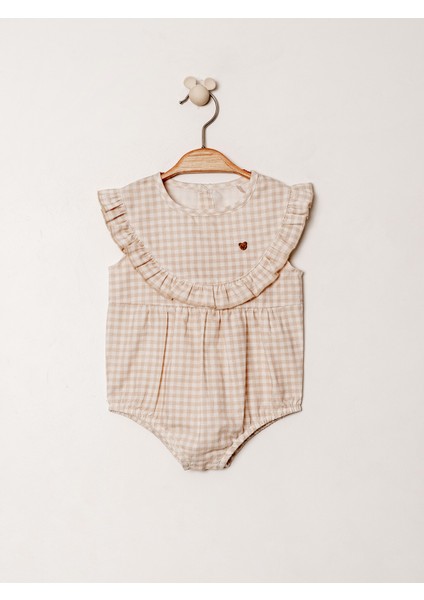 Pitikare Desenli Kız Bebek Body | Şık ve Rahat Tasarım | 3-24 Ay