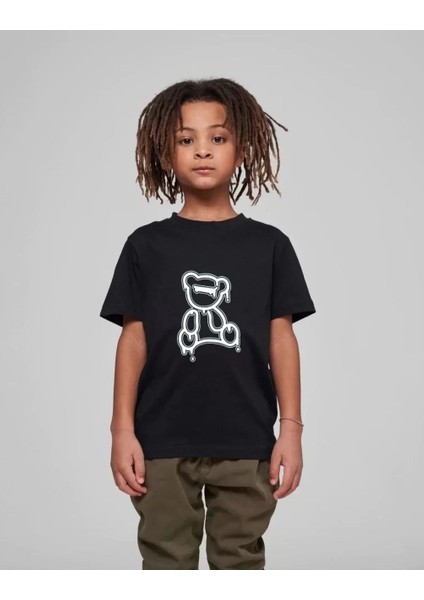 Çocuk Unisex Baskılı T-Shirt - Siyah fiyatları