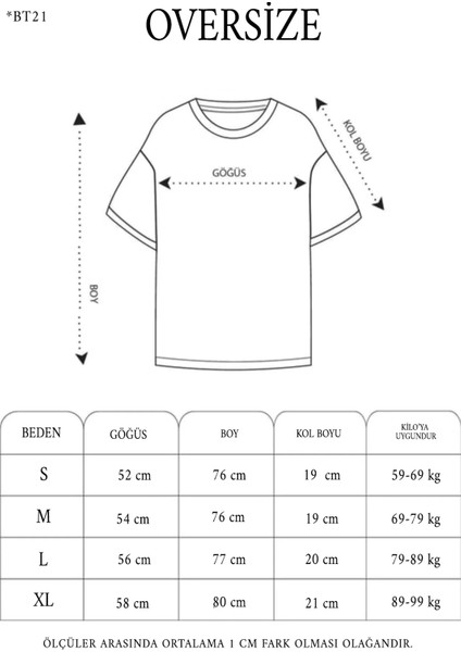 Unisex Bisiklet Yaka Baskılı Oversize T-Shirt - Siyah indirimleri