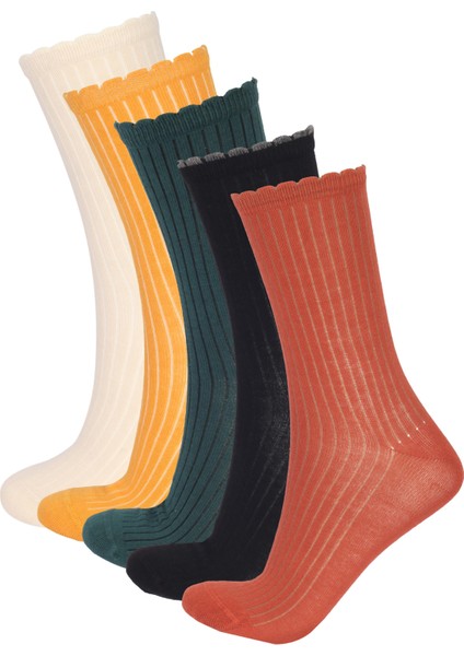 Kadın Renkli 5'Li Soket Çorap modelleri