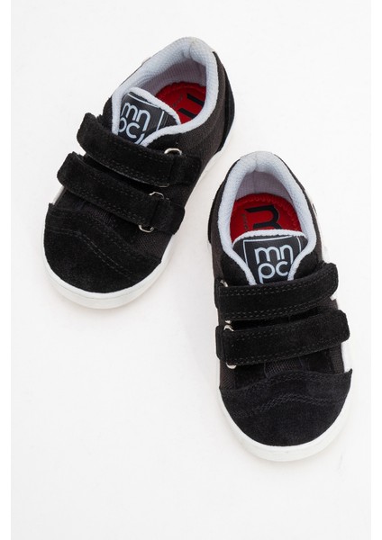 Erkek Çocuk Siyah Hakiki Deri Günlük Ayakkabı