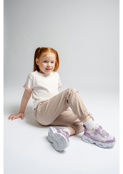 Kız Çocuk Lila Işıklı Spor Ayakkabı