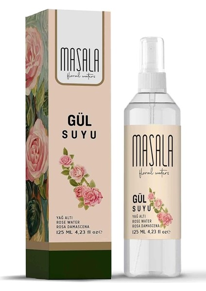 Saf Gül Suyu 125 ML%100 Doğal Yağlı Hidrosol - Tonik Rose Floral Water Hydrosol Tonic