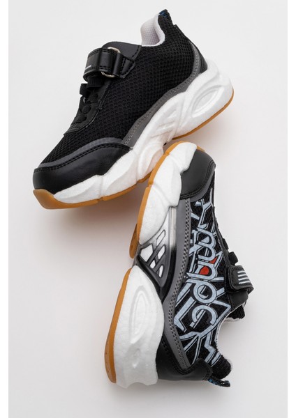 Erkek Çocuk Siyah Günlük Spor Ayakkabı