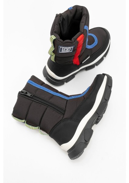 Erkek Çocuk Siyah Su Geçirmez Anatomik Günlük Bot