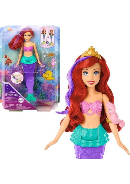 Disney Prensesi Yüzen ve Renk Değiştiren Ariel Bebek Disney Prensesi Oyuncakları, Yüzen Deniz Kızı Ariel Bebek HPD43