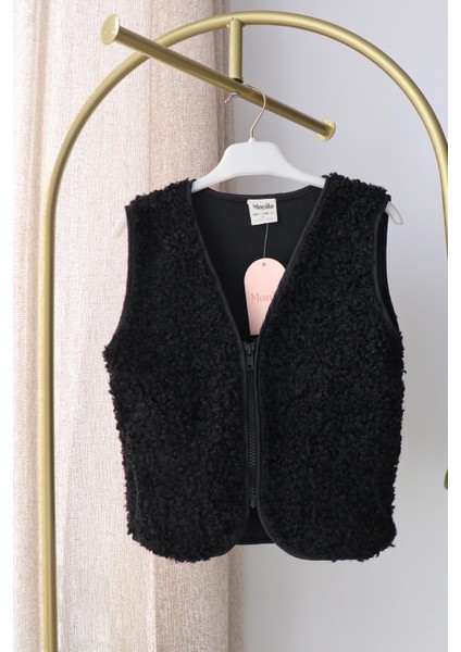 Unisex Çocuk Fermuarlı Cepli Peluş Yelek indirimleri