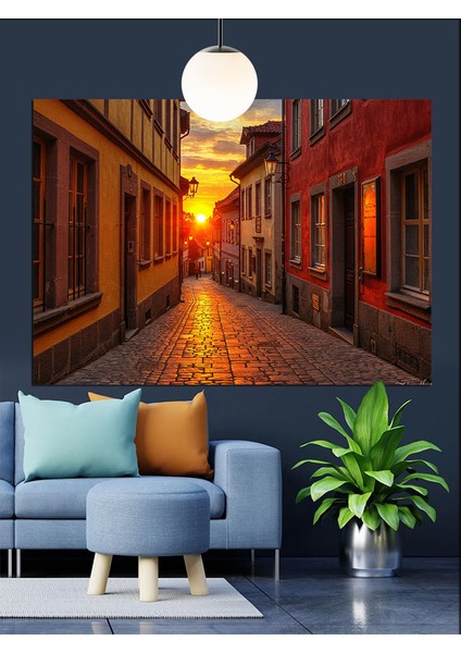 Sokak Işık Tünel Mimari Dekoratif Kanvas - Mdf Ahşap Tablo fırsatları