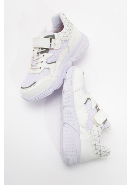 Unisex Çocuk Beyaz Günlük Spor Ayakkabı