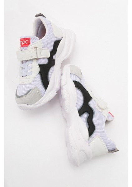 Erkek Çocuk Beyaz Hakiki Deri Günlük Spor Ayakkabı