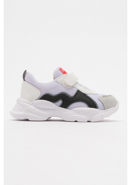 Erkek Çocuk Beyaz Hakiki Deri Günlük Spor Ayakkabı