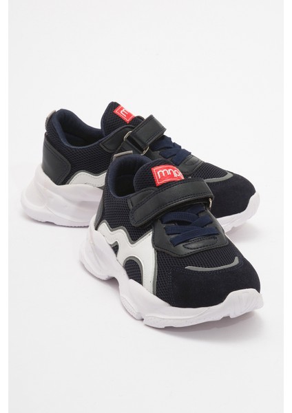 Erkek Çocuk Lacivert Hakiki Deri Günlük Spor Ayakkabı