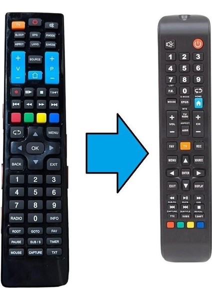 Smart LED Tv Kumandası-Resimde Sağdaki Gönderilir